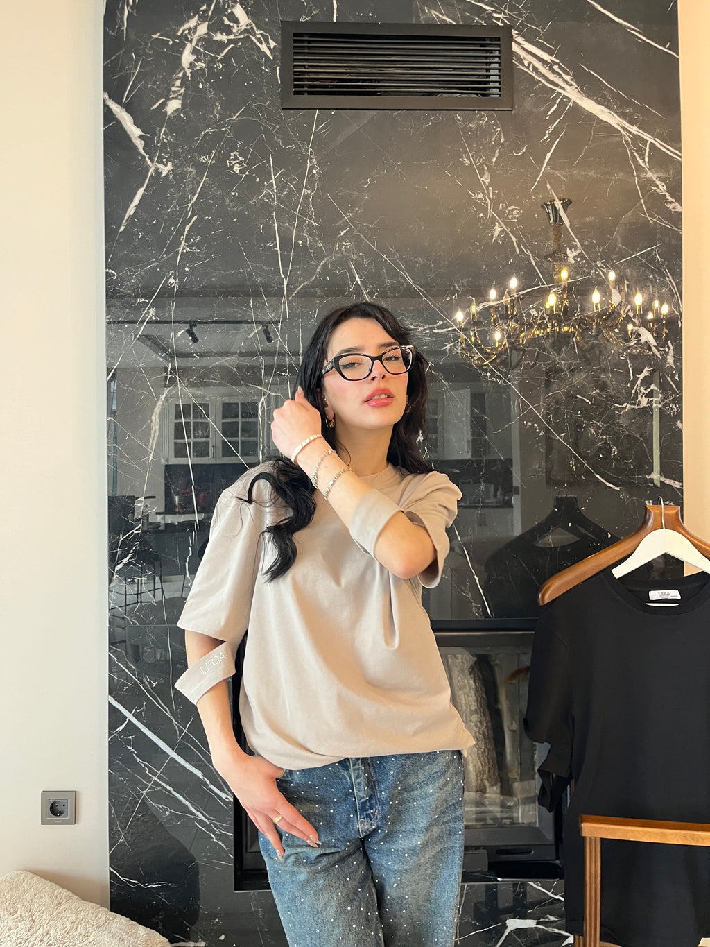 Bej Oversize T-shirt