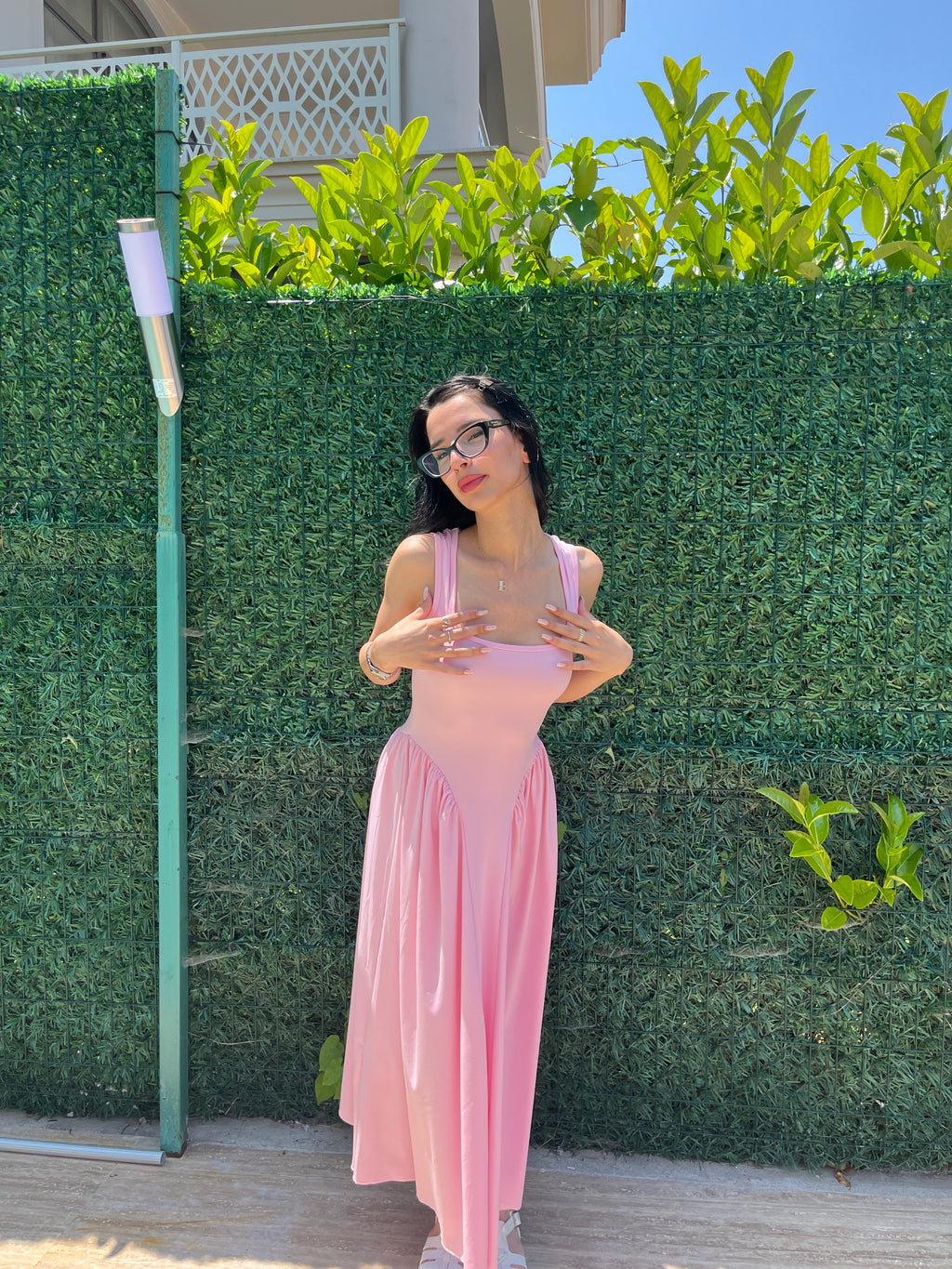 Blush Maxi Elbise Pembe