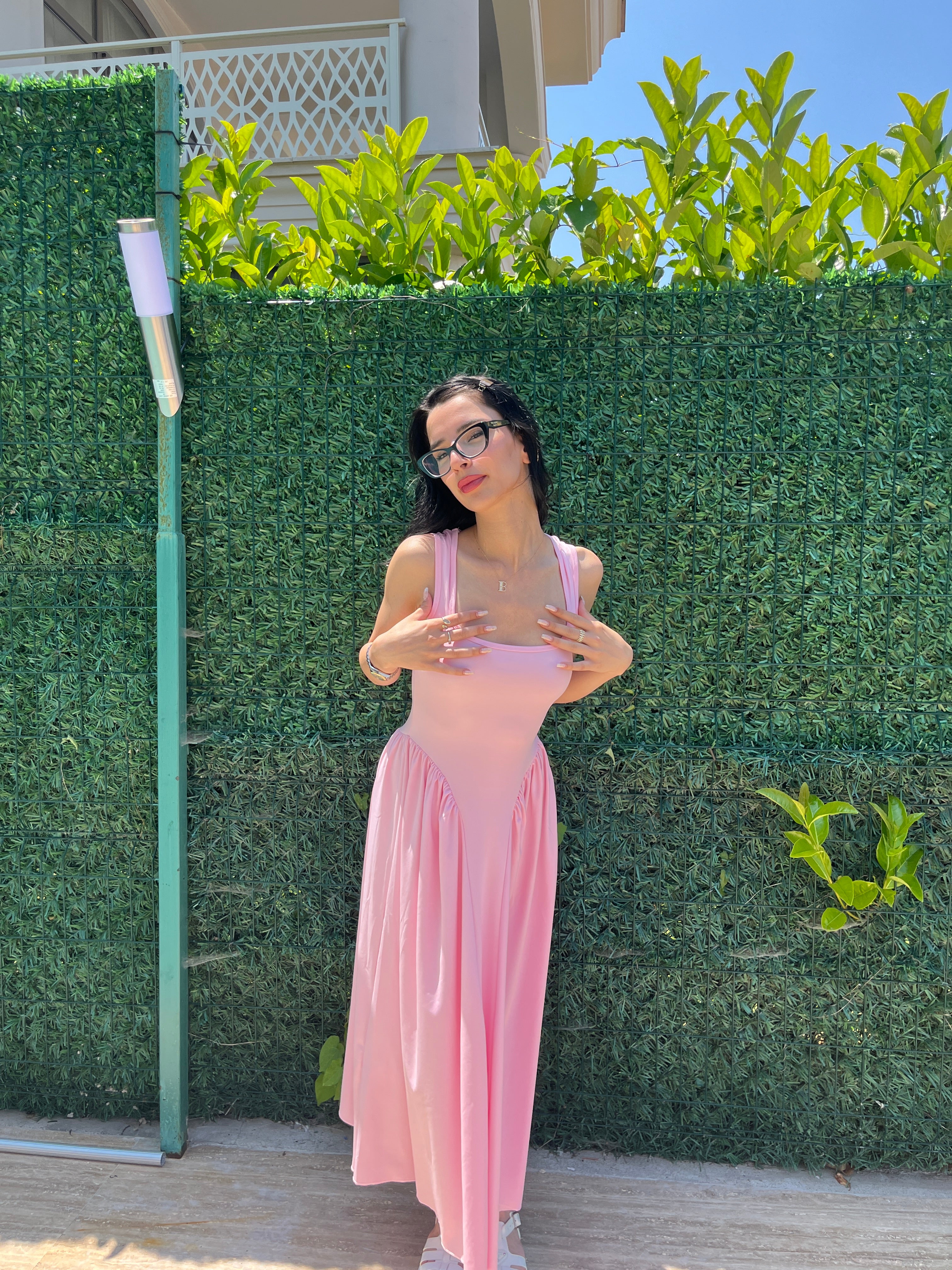 Blush Maxi Elbise Pembe