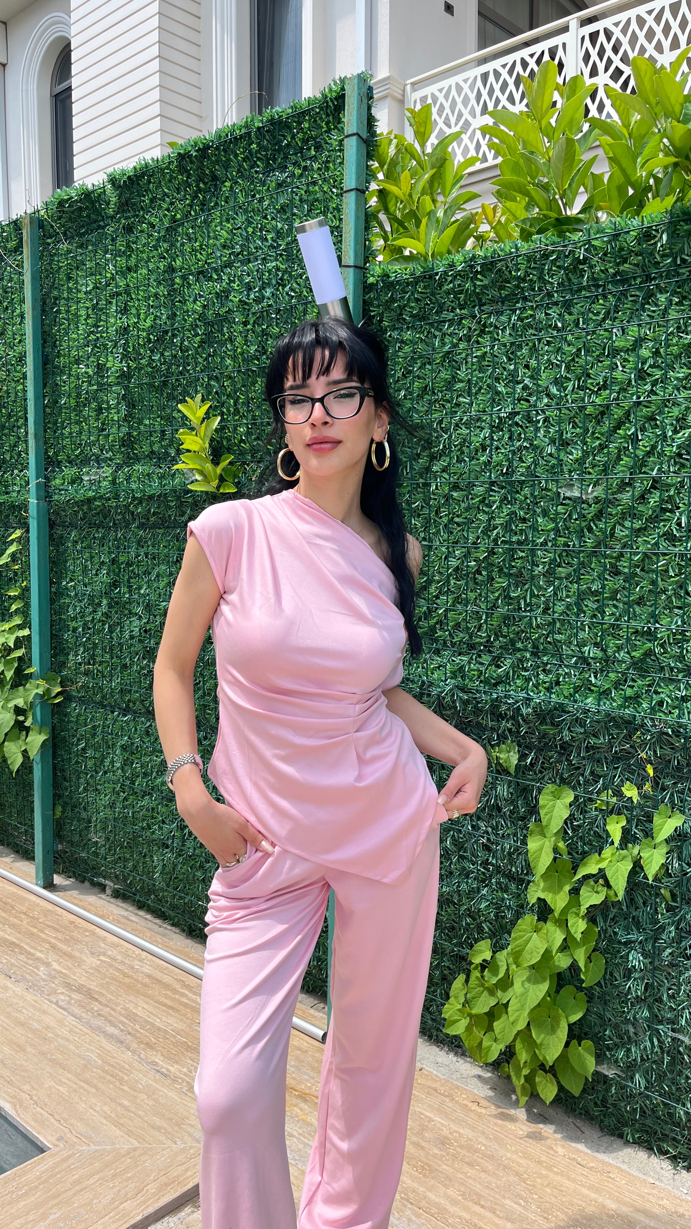 Rosalie Drape Takım Pembe