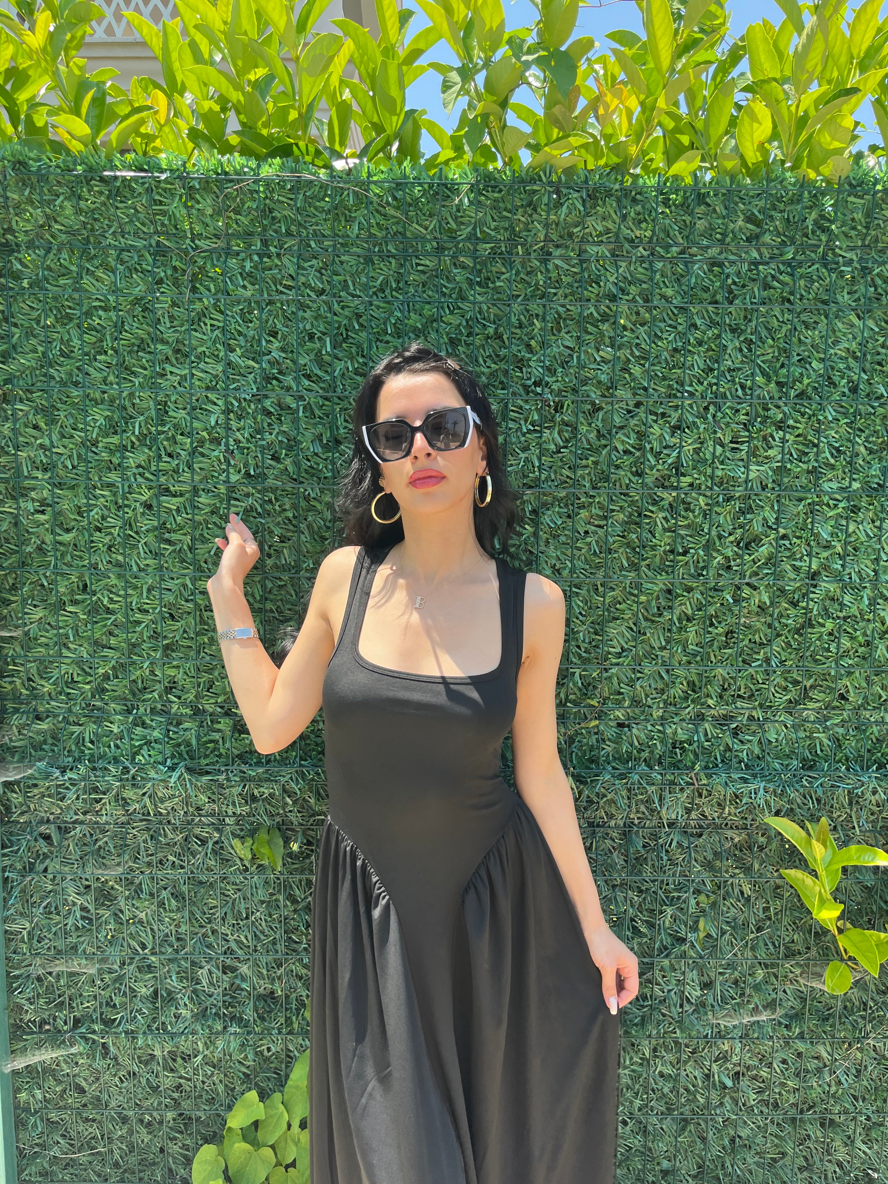 Blush Maxi Elbise Siyah